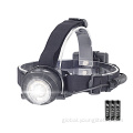 Plastic Cob Led Headlamp plastic dry battery Angle adjustment LED headlamp Supplier